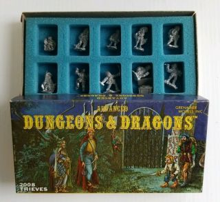 Advanced Dungeons & Dragons Thieves 2008 Grenadier Figure Set 1980 D&d Unpainted