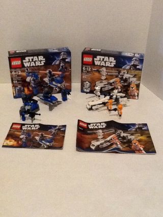 Lego 7913 Clone Trooper Battle Pack/lego 7914 Mandalorian Battle Pack - 2 Pack