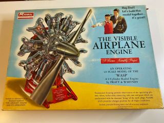 Renwal Products The Visible Airplane Engine Model Kit WASP R - 1340 1962 2