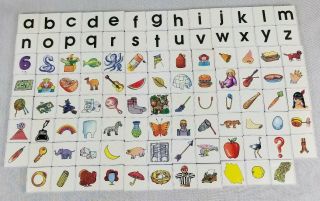 Vtg Education Refrigerator Magnets Alphabet Tiles Learning Preschool Child Teach