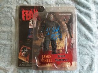 Mezco Cinema Of Fear Series 3 Jason Voorhees Jason Goes To Hell Kane Holder Sign