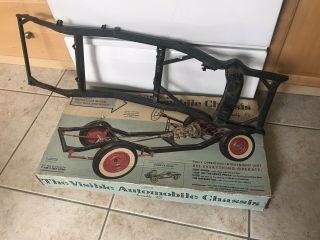 Vintage Renwal Blueprint Model Kit The Visible Automobile Chassis No.  813