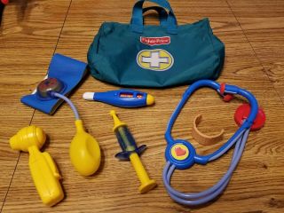 Fisher Price Doctor Nurse Medical Bag Kit With 6 Instruments