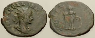 047.  Roman Bronze Coin.  Aurelian,  Antoninianus.  Siscia.  Securitas.  Avf
