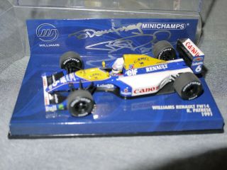 Minichamps 1:43 F1 1991 Riccardo Patrese Williams Renault Fw14 Tobacco Signed