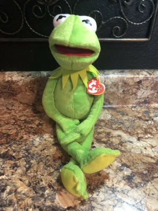 Kermit The Frog 16 " Plush The Muppets Disney Ty Beanie Buddies With Tag