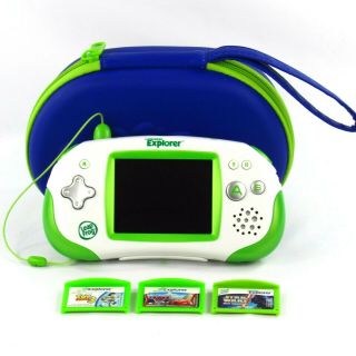 Leapfrog Leapster Exploreer With 3 Games And Carry Case