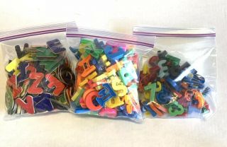 Wooden Magnetic Letters Numbers Alphabet Fridge Magnets Colorful Plastic Abc 123