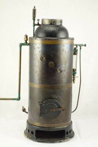 Large Vintage Stuart Turner Coal Fired Live Steam Engine Boiler With Whistle
