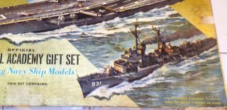 Xtremely Rare Revell 1957 Us Naval Academy Gift Set [ranger,  Canberra,  Dd931