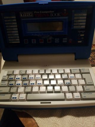 Vintage Vtech Pre - Computer Think Book Laptop Educational Learning Toy