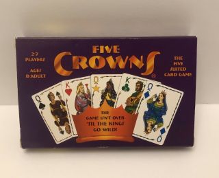 Five Crowns Playing Card Game Deck 5 Suit Rummy 100 Complete.
