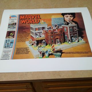 Amsco Marvel World Adventure Playset Replacement Box Lid And Base Graphics