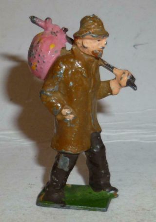 Johillco Vintage Lead Farm Or Village Tramp Or Hobo With Rucksack - 1930 