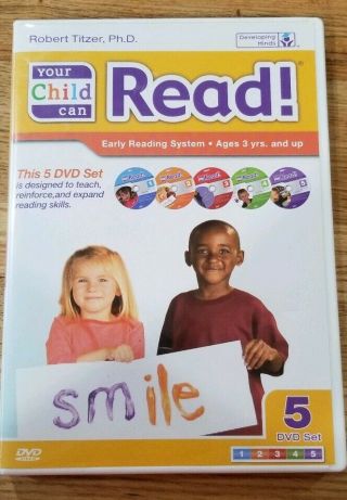 Your Child Can Read Early Reading System For Ages 3 Years And Up 5 Dvd Set