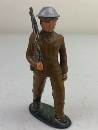 Vintage Barclay Manoil Lead Soldier Military Marching Walking Toy Figure