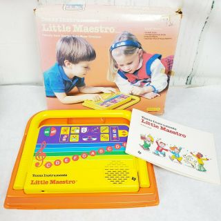 Vtg 1985 Texas Instruments Little Maestro Musical Learning Toy ☆ Complete