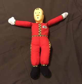 Vintage 1992 Crash Test Dummy " Bang " Plush Doll 12 " (play By Play) Red Outfit