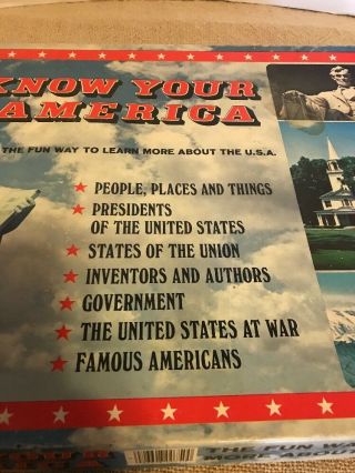 Vintage Know Your America Trivia Board Game Fun Way To Learn More About the USA 3