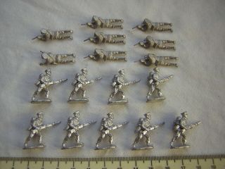 17 X White Metal Early Ww1 British Infantry Scale 1:72 20mm