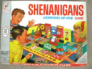 Vintage1964 Shenanigans Carnival Of Fun Game By Miltion Bradley Board Game