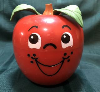 Infant Baby Nursery Fisher Price Musical Chime Happy Apple Toy 1972 Short Stem