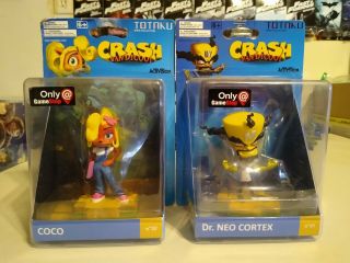 Crash Bandicoot Action Figures Dr.  Neo Cortex And Coco Gamestop Exclusive