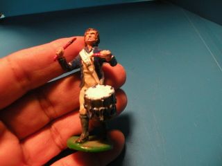 American Revolutionary Soldier Playing Drums Band Metal Toy Figure S17