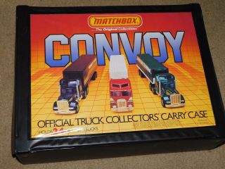 Vintage Matchbox Convoy Truck Collectors Carry Case With Trays 24 Trucks