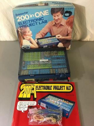 Vintage 1981 Radio Shack Science Fair 200 - In - One 1 Electronic Project Lab 28 - 249