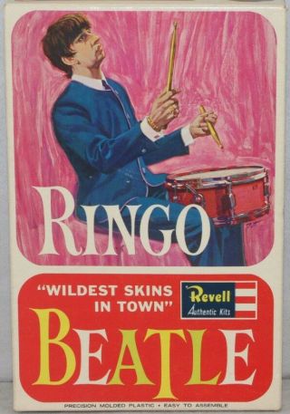 Beatles 1964 Revell Model Ringo Starr Mib No Paint No Glue Complete A