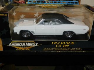 1:18 Scale Diecast Ertl American Muscle 1967 Buick Gs 400 Diecast Car White