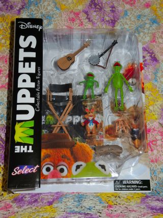 The Muppets Select Kermit With Robin And Bean Action Figures Multi - Pack Series 1