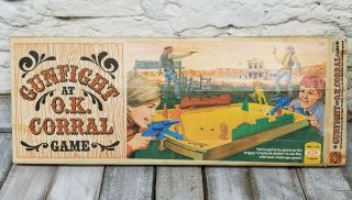 Vintage 1973 Gunfight At The Ok Corral Game Ideal Games Cowboys Shooter
