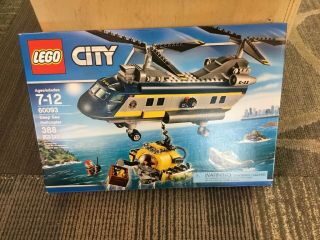 Lego City Deep Sea Helicopter 60093 Scuba Diver Submarine Shark Retired