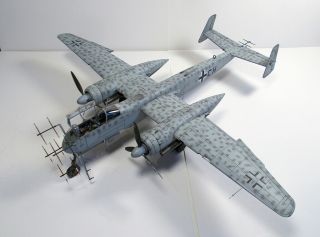 Built Heinkel He 219 A - 7 Uhu Scale 1/48