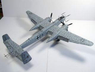 Built Heinkel He 219 A - 7 UHU scale 1/48 3