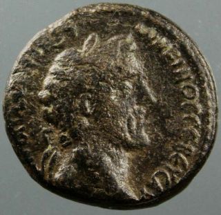 Antoninus Pius,  Ae 22,  Wreath,  Minted Hierapolis,  Syria,  138 - 161 Ad