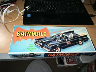 1966\ Aurora Batmobile Model Kit W/box Instructions Missing Parts