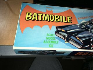 1966\ Aurora Batmobile Model Kit W/Box Instructions Missing Parts 2