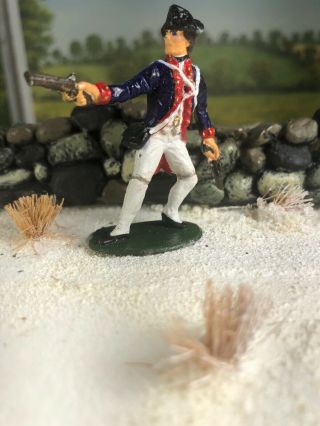 1 - Revolutionary War Colonial Officer Soldier Awi 4a Scene Diorama