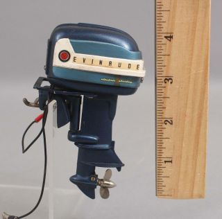 Vintage Evinrude Big Twin Miniature Toy Boat Model Electric Outboard Motor