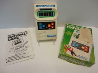 Vintage 1977 Mattel Electronics Hand Held Game Football Nm