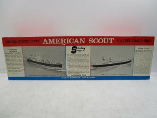 Vintage Sterling Rc 50 " Model American Scout Cargo Ship Kit B - 18m