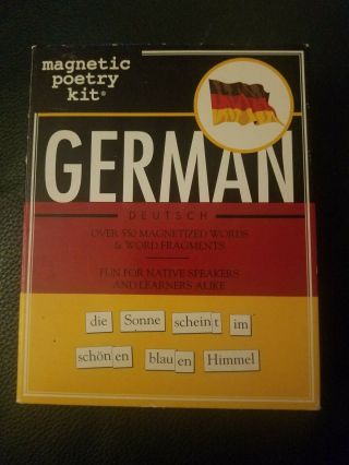 Magnetic Poetry Kit German Over 550 Words Fragments Frig Locker Magnets