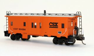 Built Up Custom Athearn Bay Window Caboose Csx Transportation Mow 904094 Ho
