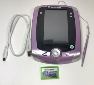 Leapfrog Leappad 2 Purple Tablet W/ Usb Cable & Magic School Bus Oceans Game