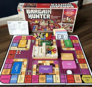 Vintage Bargain Hunter Board Game Milton Bradley