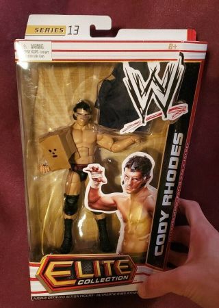 Wwe Mattel Elite Series 13 Cody Rhodes Figure With Mask And Bag