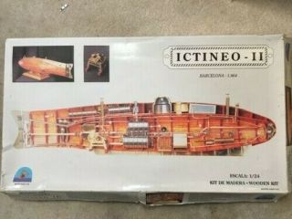 Rare " Ictineo Ii " Spanish Submarine Wooden Kit 1/24 By Anfora 100 Complete